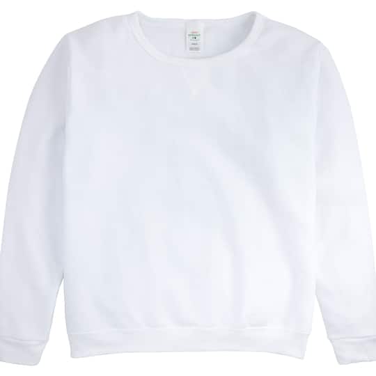 Hanes EcoSmart Women's Sweatshirt in White | Large | Michaels®